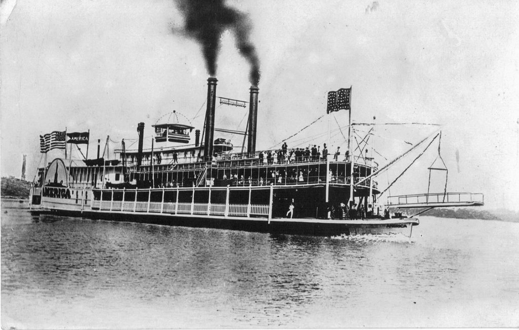 The excursion steamer America underway. (Keith Norrington collection)
