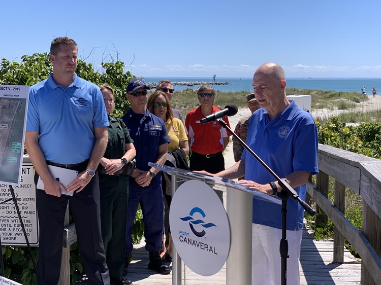 Rep. Posey Visits Nearly Completed Canaveral Harbor Sand Bypass Project