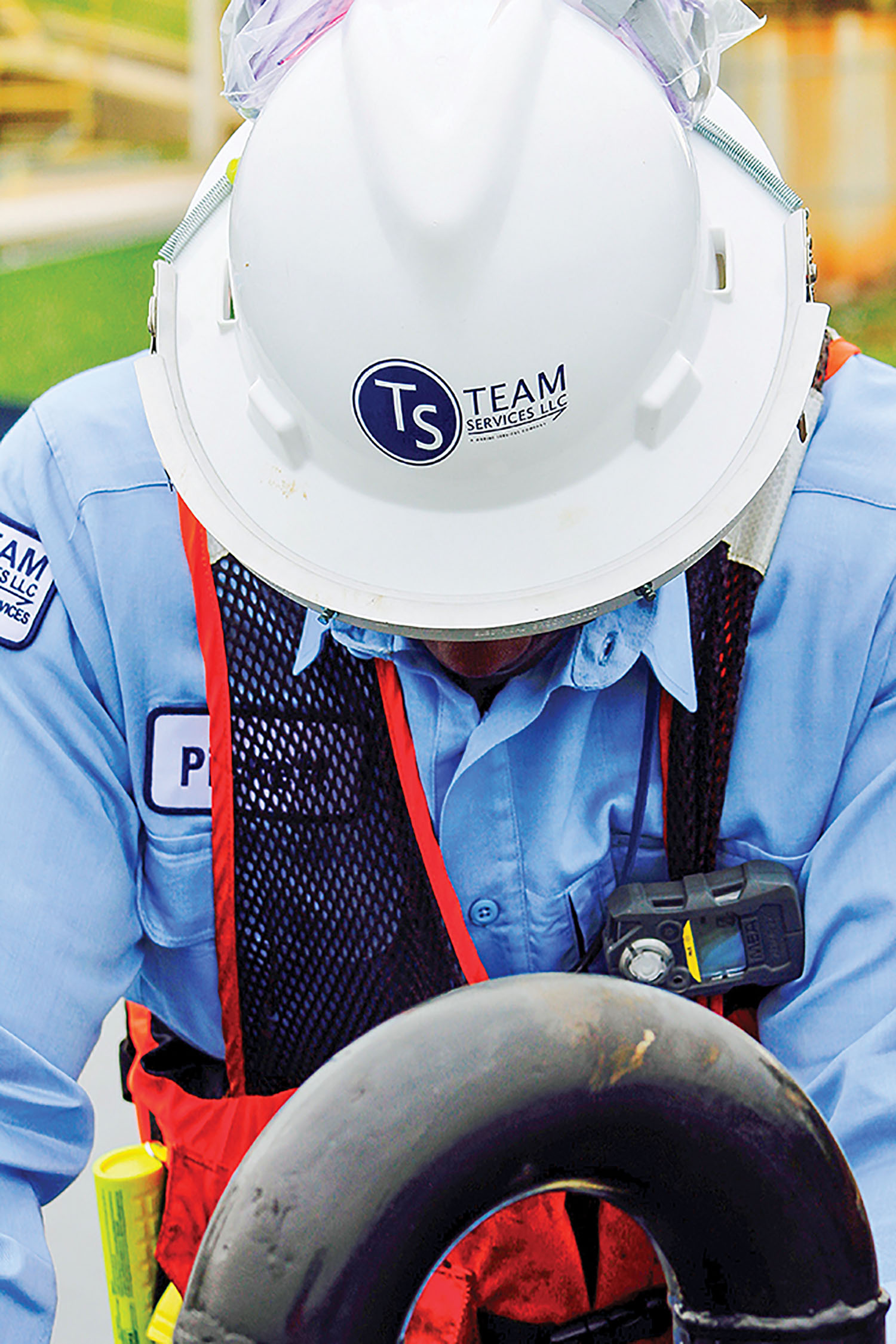 A Team Services tankerman at work. (Photo courtesy of Team Services)