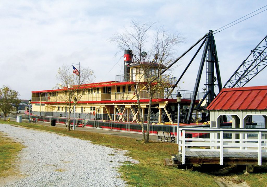 The snagboat as it currently looks as a museum at Pickensville, Ala. (Keith Norrington collection)