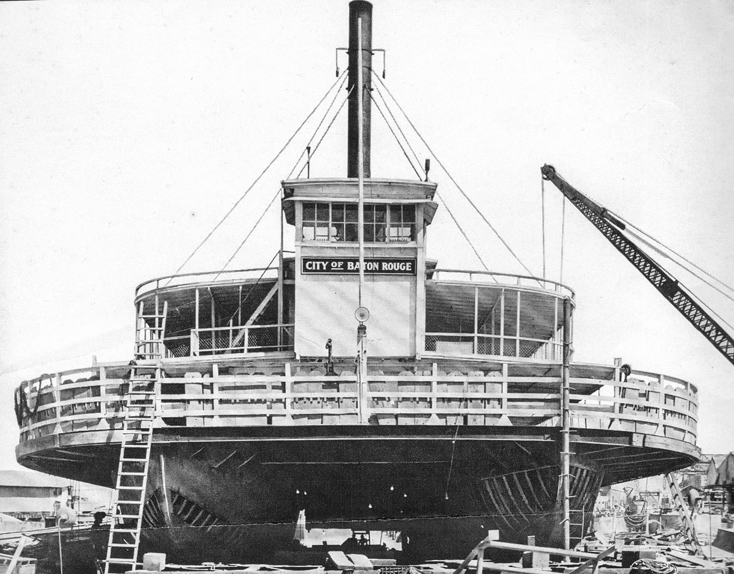 The City Of Baton Rouge on drydock in 1958. (Keith Norrington collection)