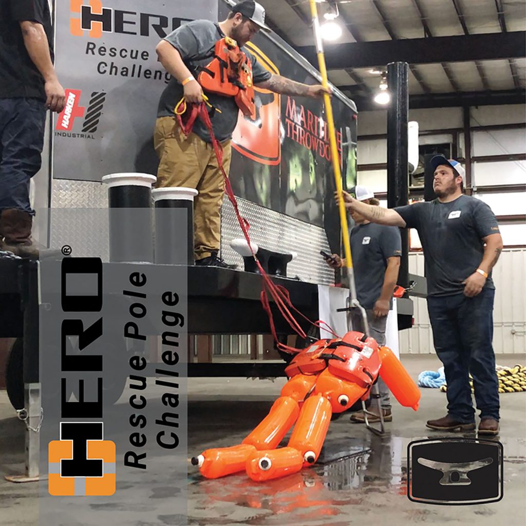 C-Hero Rescue Pole in use during recent Maritime Throwdown.