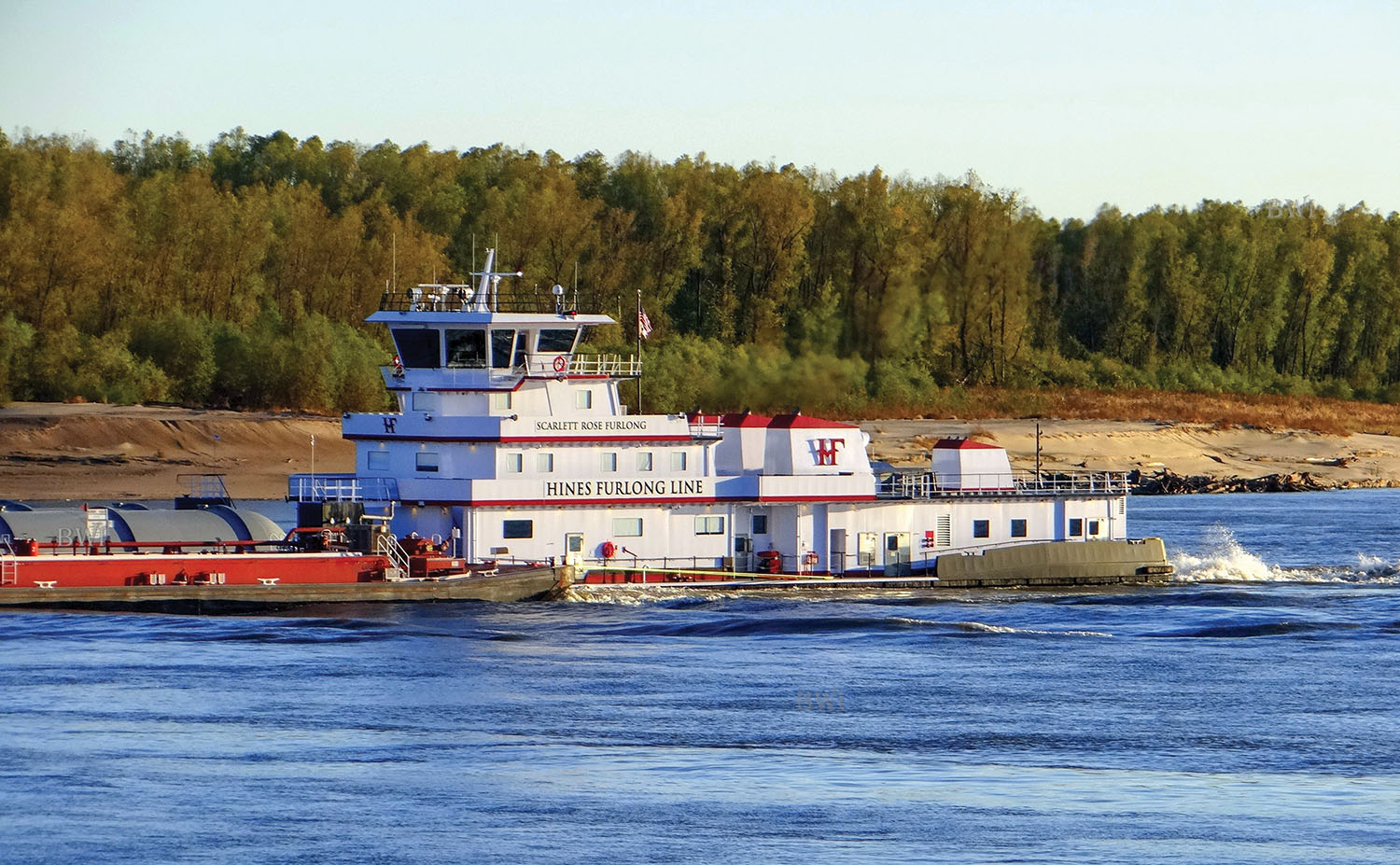 The mv. Scarlett Rose Furlong is the first of three 6,600 hp., triple-screw towboats that Hines Furlong Line ordered from C&C Marine & Repair. (Photo by Greg Milliken)