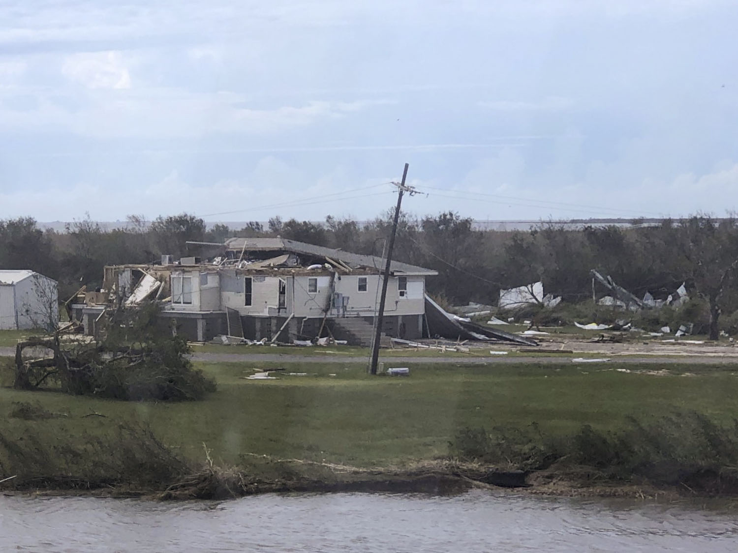 Devall Towing office, damaged by Hurricane Laura. (Photo courtesy of Devall Towing)