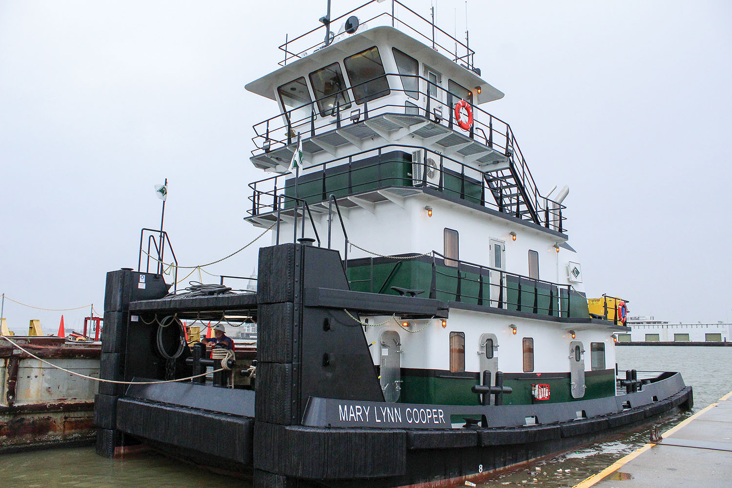 The 1,600 hp. mv. Mary Lynn Cooper is the first of two towboats that Blakeley BoatWorks is building for Cooper Marine & Timberlands Corporation.