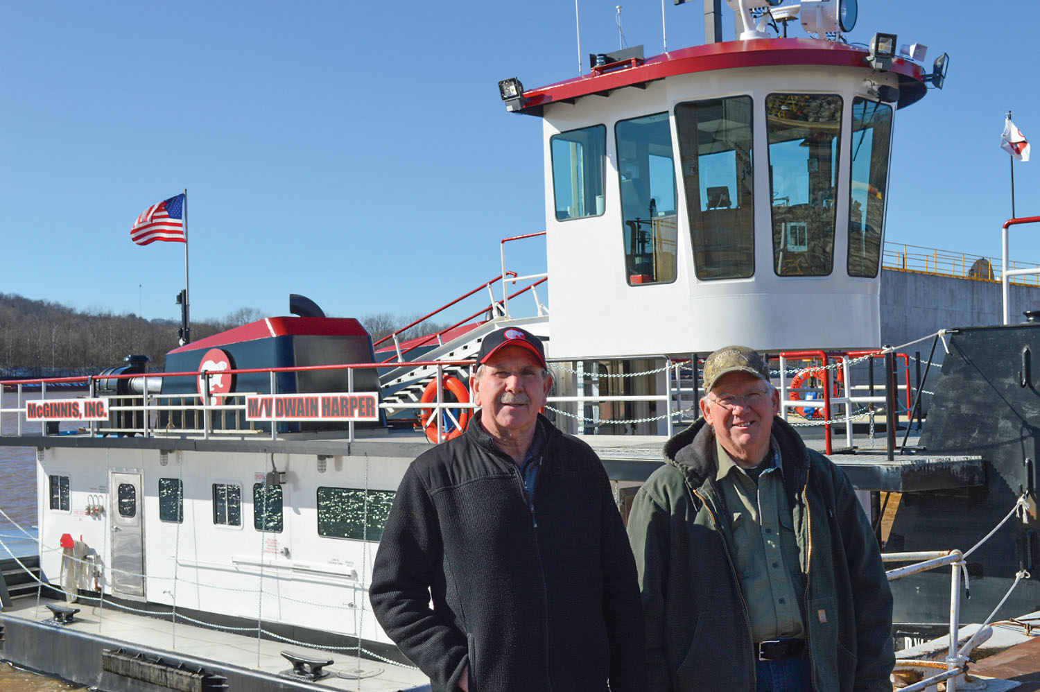 McGinnis Inc. President Rick Griffith with Dwain Harper.