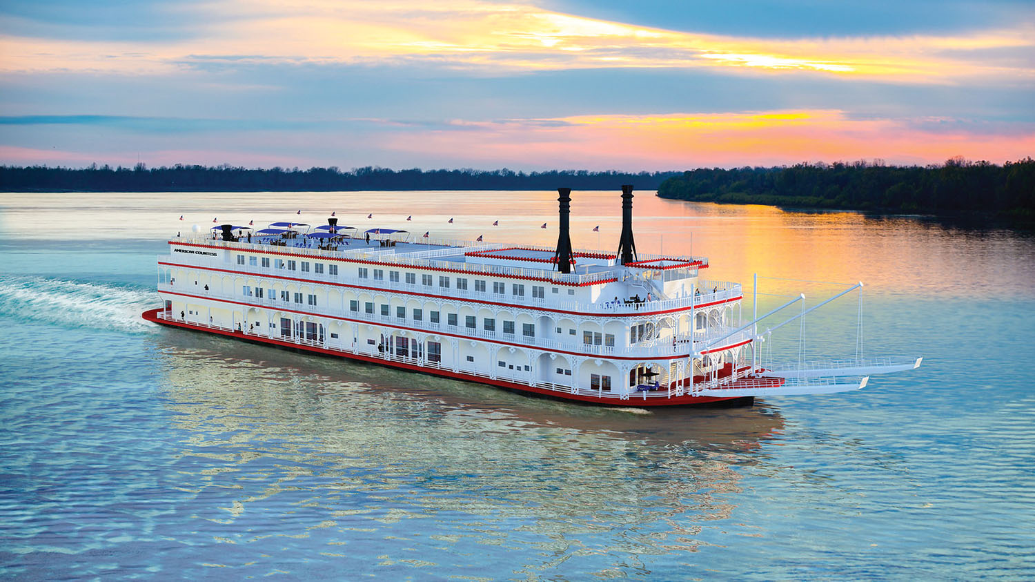 Artist's rendering of the American Countess riverboat.