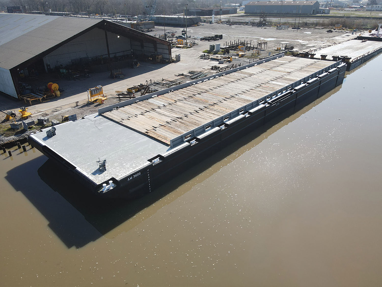 This 240- by 60- by 14-foot deck barge will operate throughout the Great Lakes for Ashton Marine.