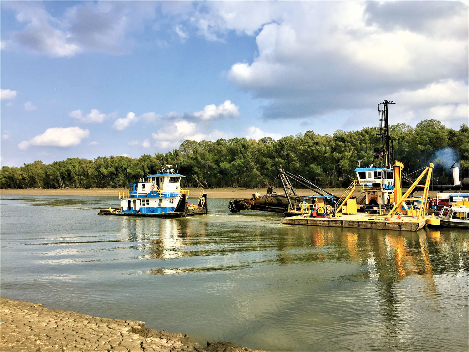 Dredging in Helena Harbor.