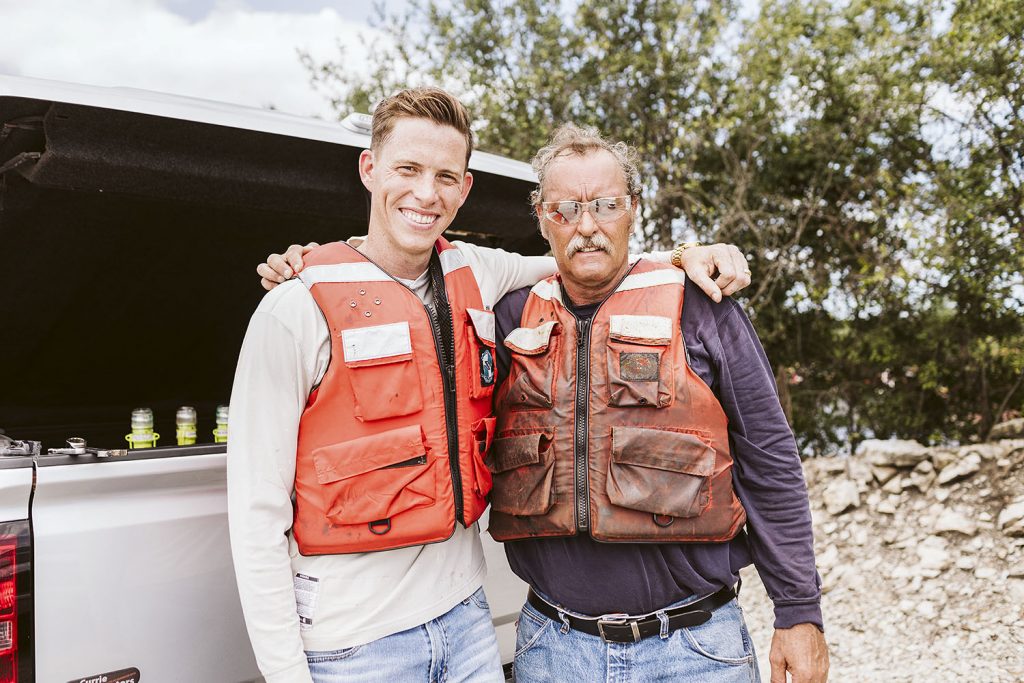 James Loughlin, new CEO of Midwest Tankermen, Inc., (left) with tankerman Randy Rogers. The company prides itself on a family atmosphere. The average tenure of its tankermen is eight years, and the average tenure of all employees is 11 years. (Photo courtesy of Midwest Tankermen Inc.)