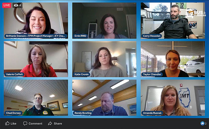 Screenshot from the April 14 Who Works The Rivers online career education event, which had more than 1,200 student registrants plus viewers on Facebook and YouTube.