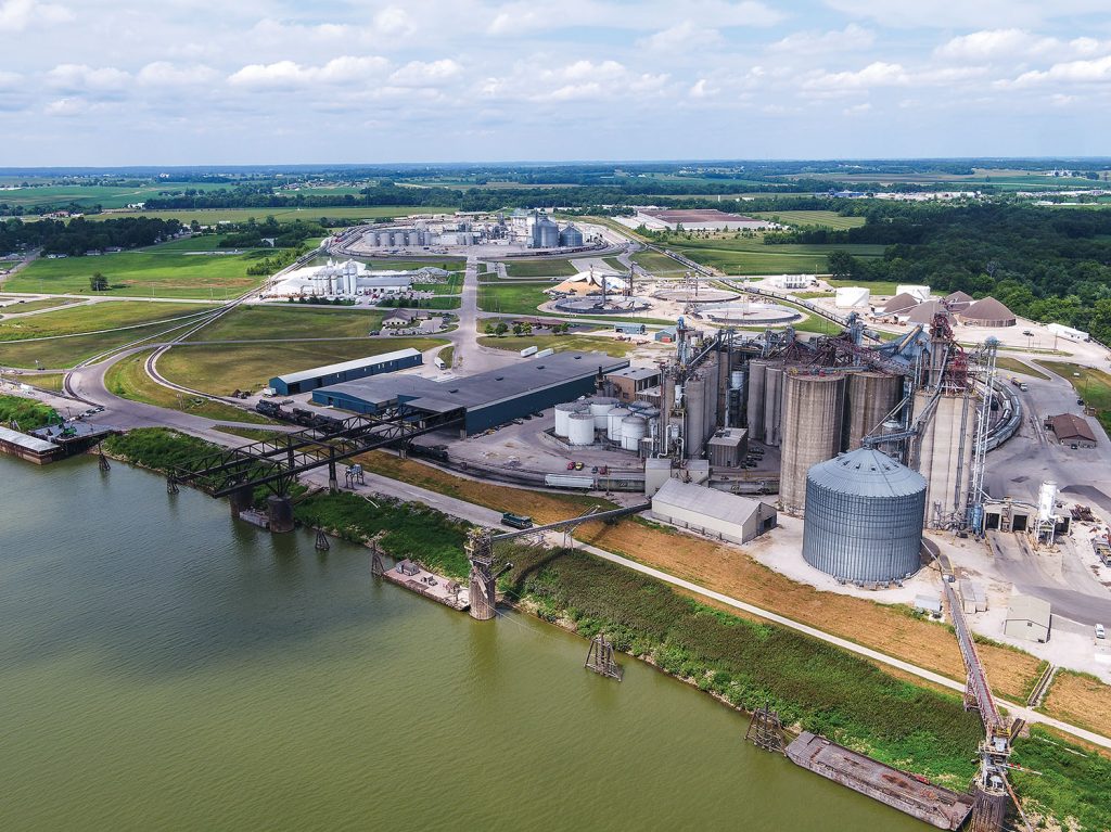 The Port of Mount Vernon, in southwest Indiana, is the seventh largest inland port by freight tonnage in the United States. Phil Wilzbacher is retiring as the port’s director as of April 20. (Photo courtesy of Ports of Indiana)