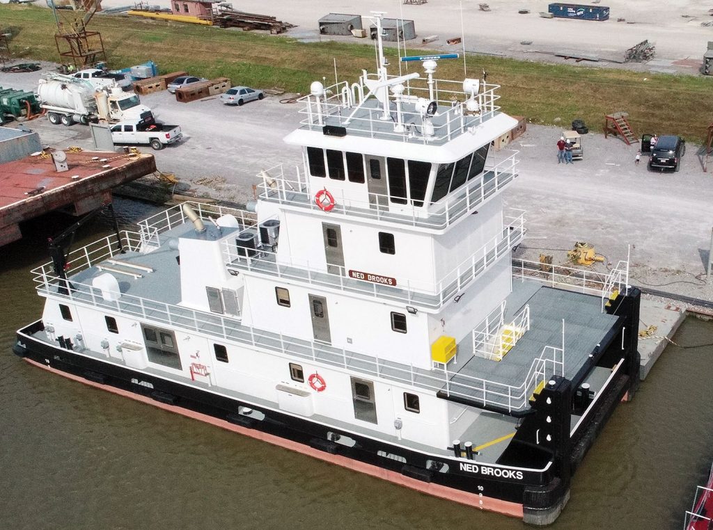 The Ned Brooks is the fourth in a series of 15 towboats being built by C&C Marine & Repair for Maritime Partners. (Photo courtesy of C&C Marine & Repair)