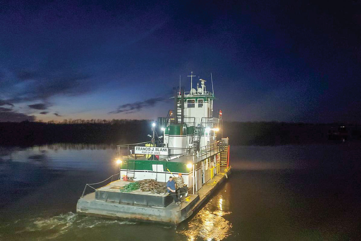 The mv. Francis J. Blank, built in 1966, is being completely restored at LD Marine in Amelia, La.