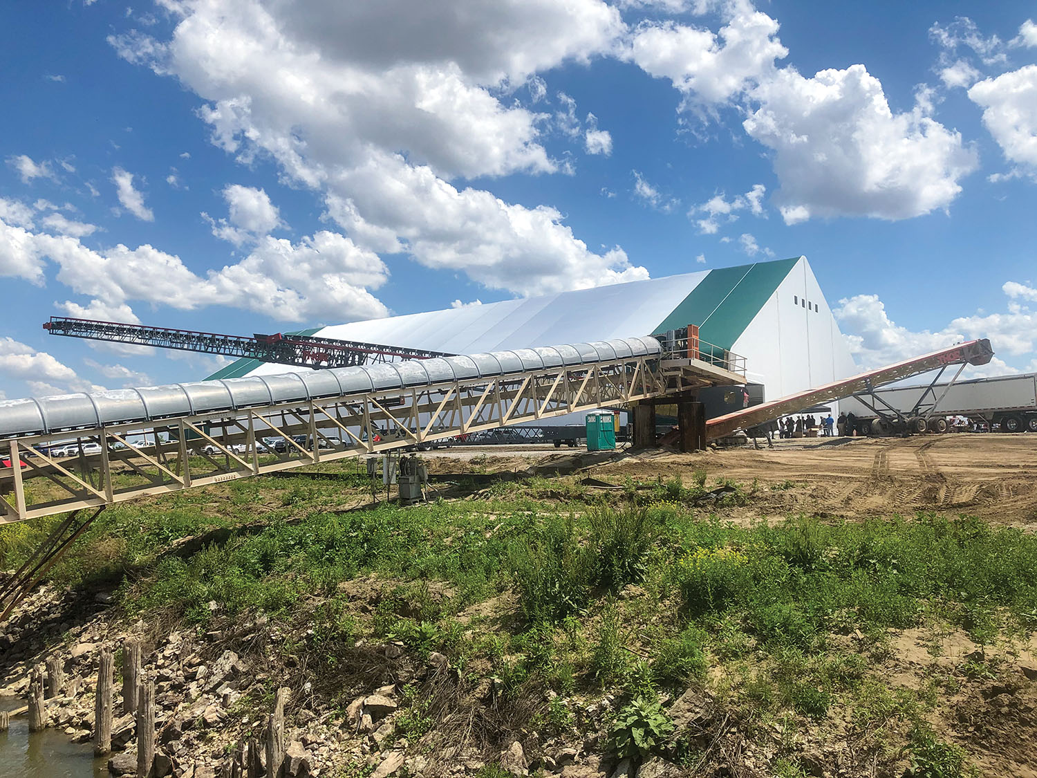 The Port of Blencoe, Iowa, which officially opened June 2, is the northernmost barge facility on the Missouri River. (Photo by Mike Steenhoek)