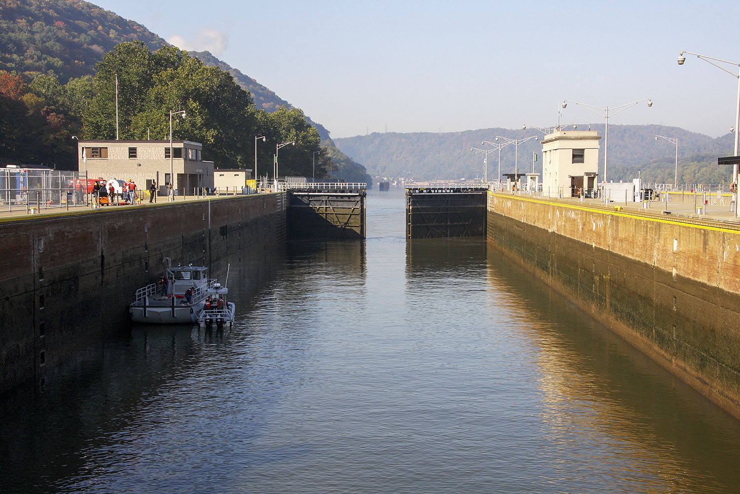 The Pittsburgh Engineer District has announced the awarding of the first contract for the Upper Ohio Navigation Project. It is for a secant pile wall’s construction at Montgomery Dam. (Photo by Andrew Byrne/Pittsburgh Engineer District)