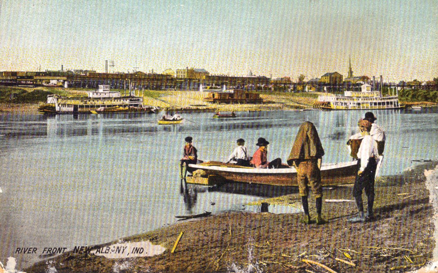 The New Albany Wharf By Day And Night