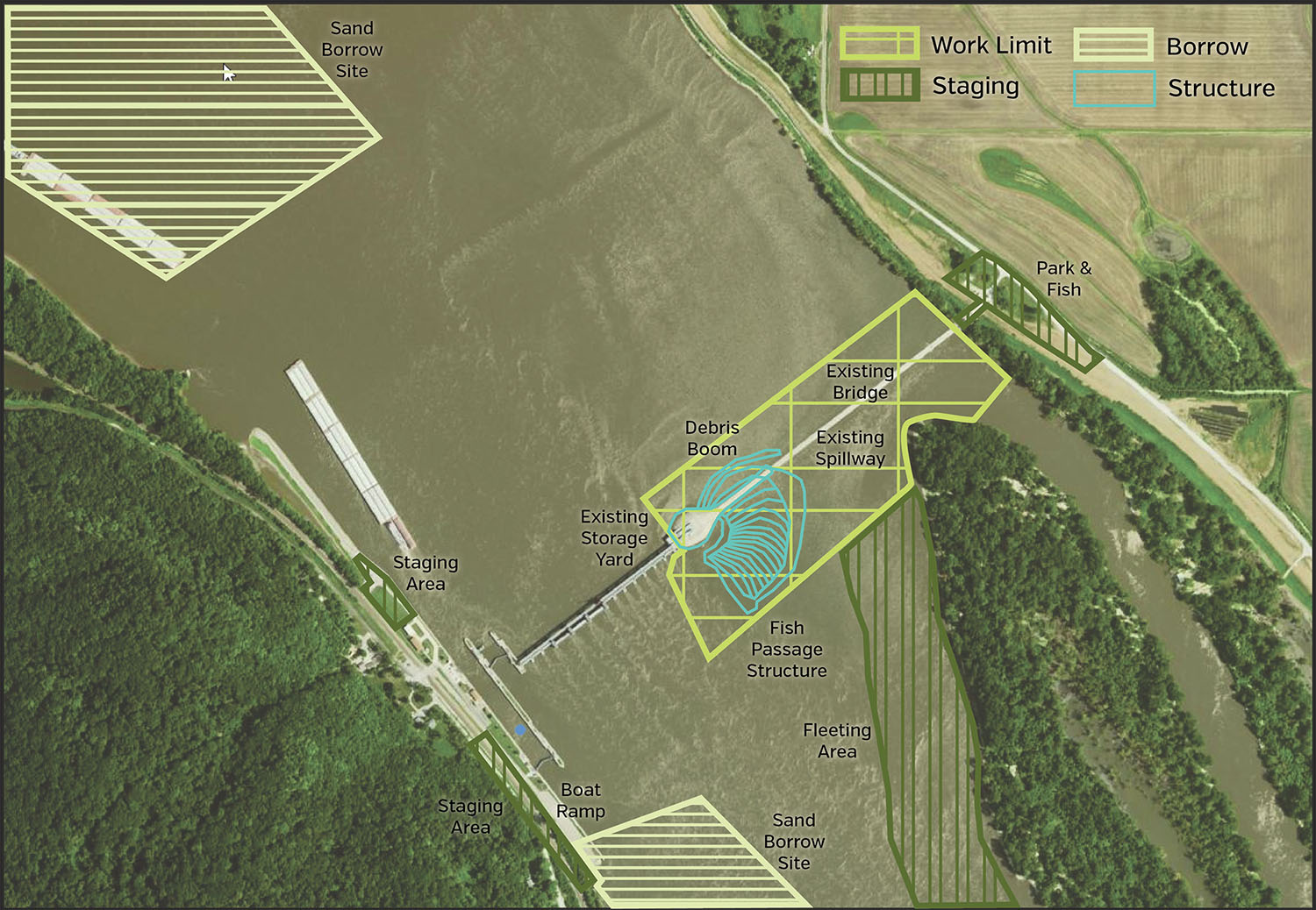 Plan for fish passage at Upper Mississippi Lock and Dam 22.