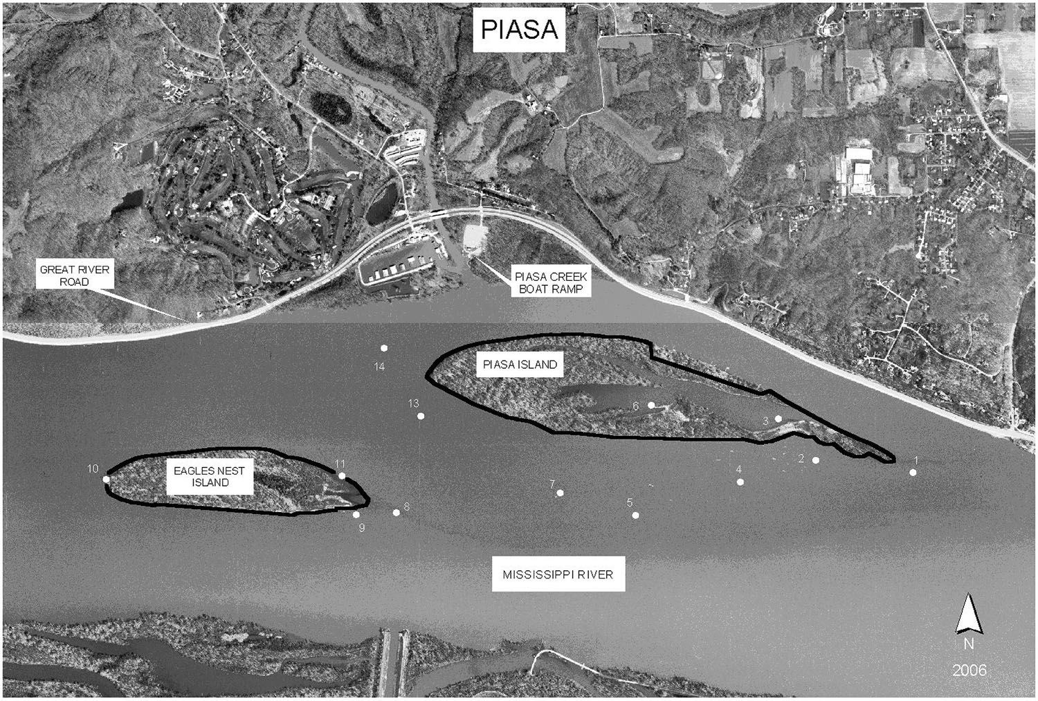 Piasa Island project location map.