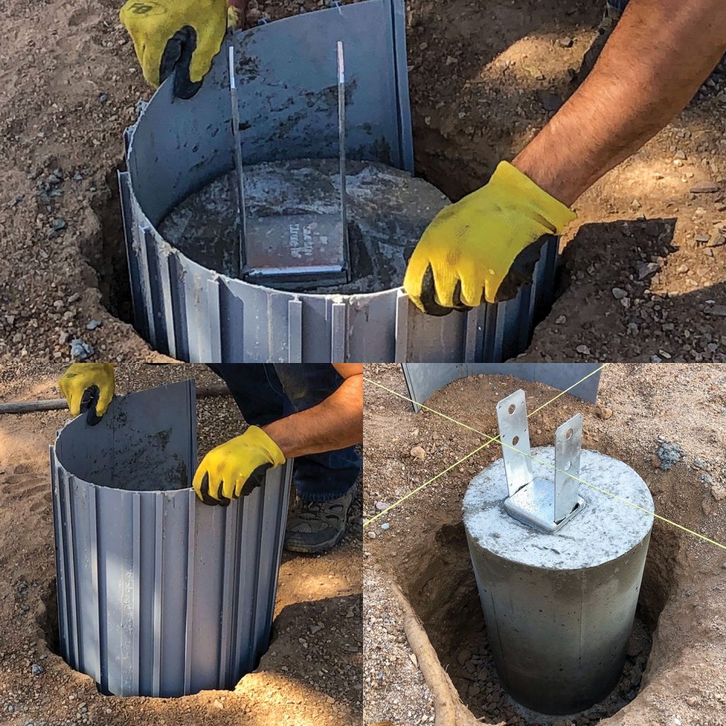 Form-A-Tube can be used for casting concrete columns and posts as well as repair of existing columns and pilings. (Photo courtesy of Form-A-Tube)