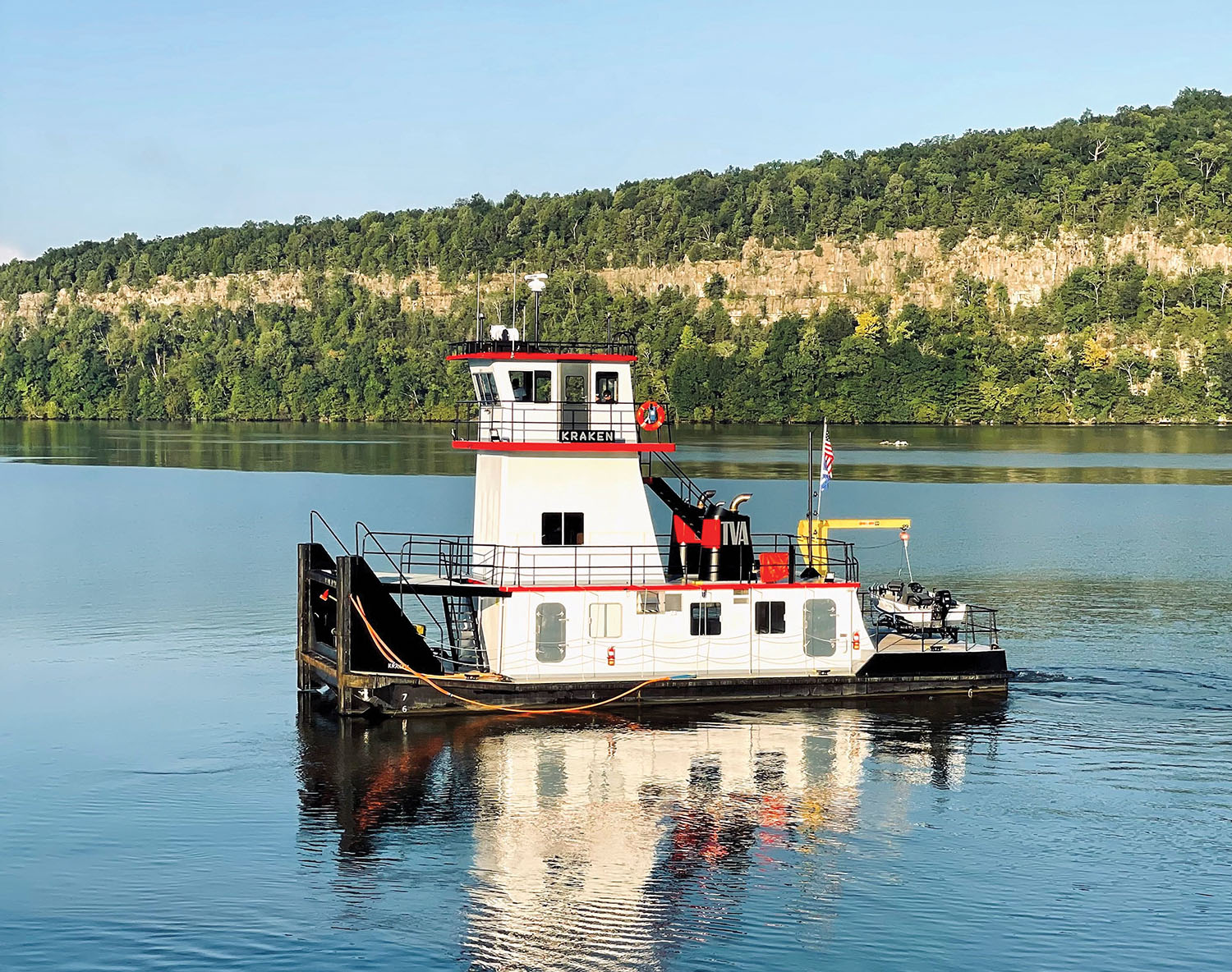 Super Tiger Class towboat has 1,500 hp. from Cummins engines.