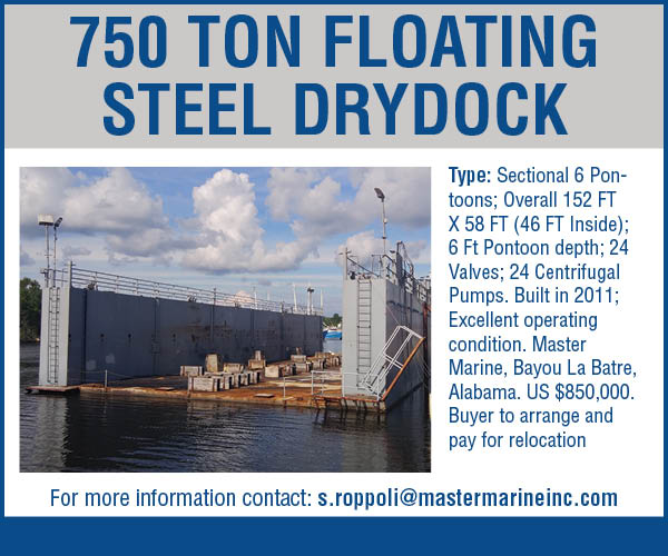 750 Ton Floating Steel Dry Dock