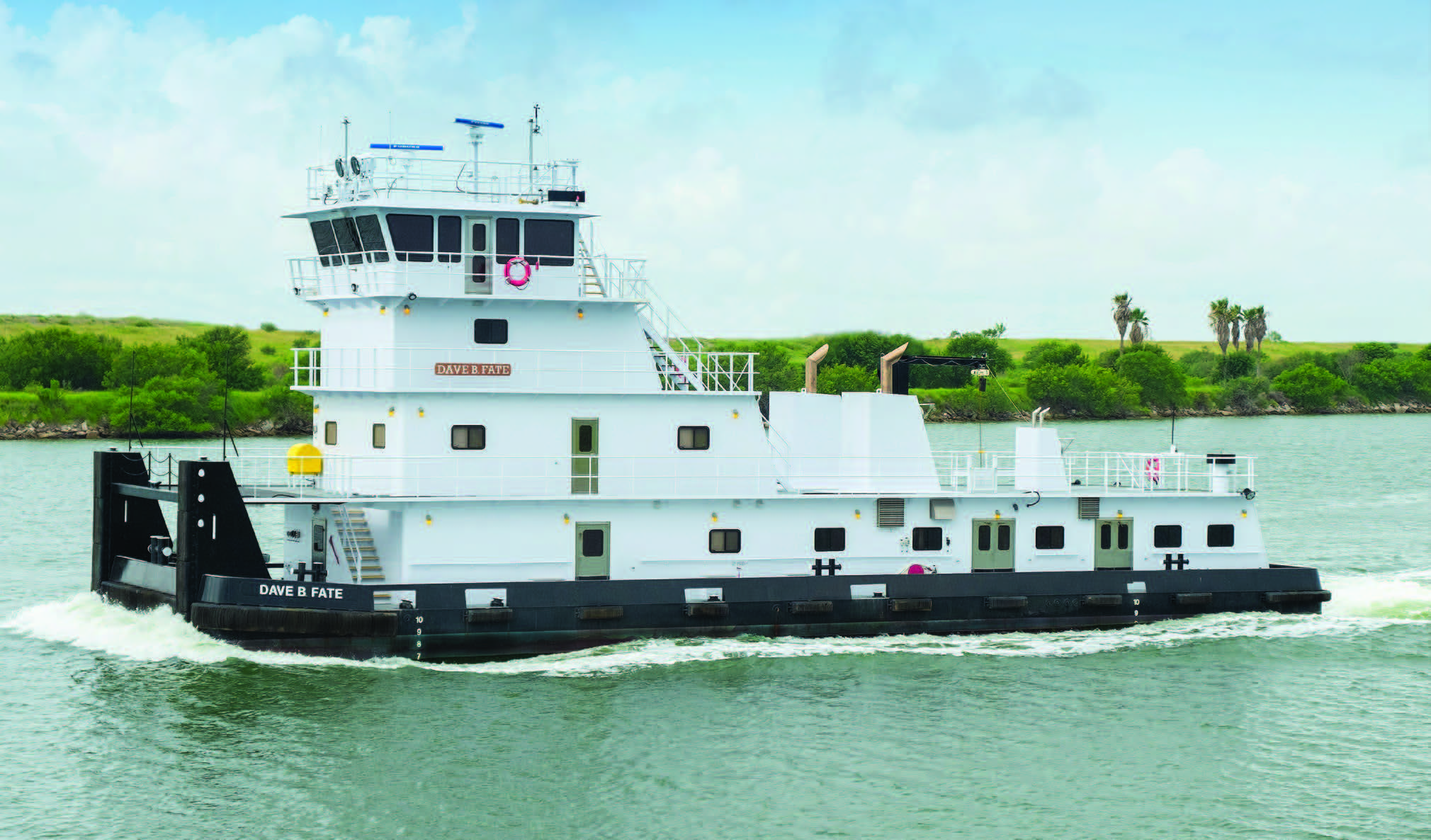 —photos courtesy of John Bludworth Shipyard The mv. Dave B. Fate was welcomed to the Maritime Partners fleet in a christening ceremony July 27.