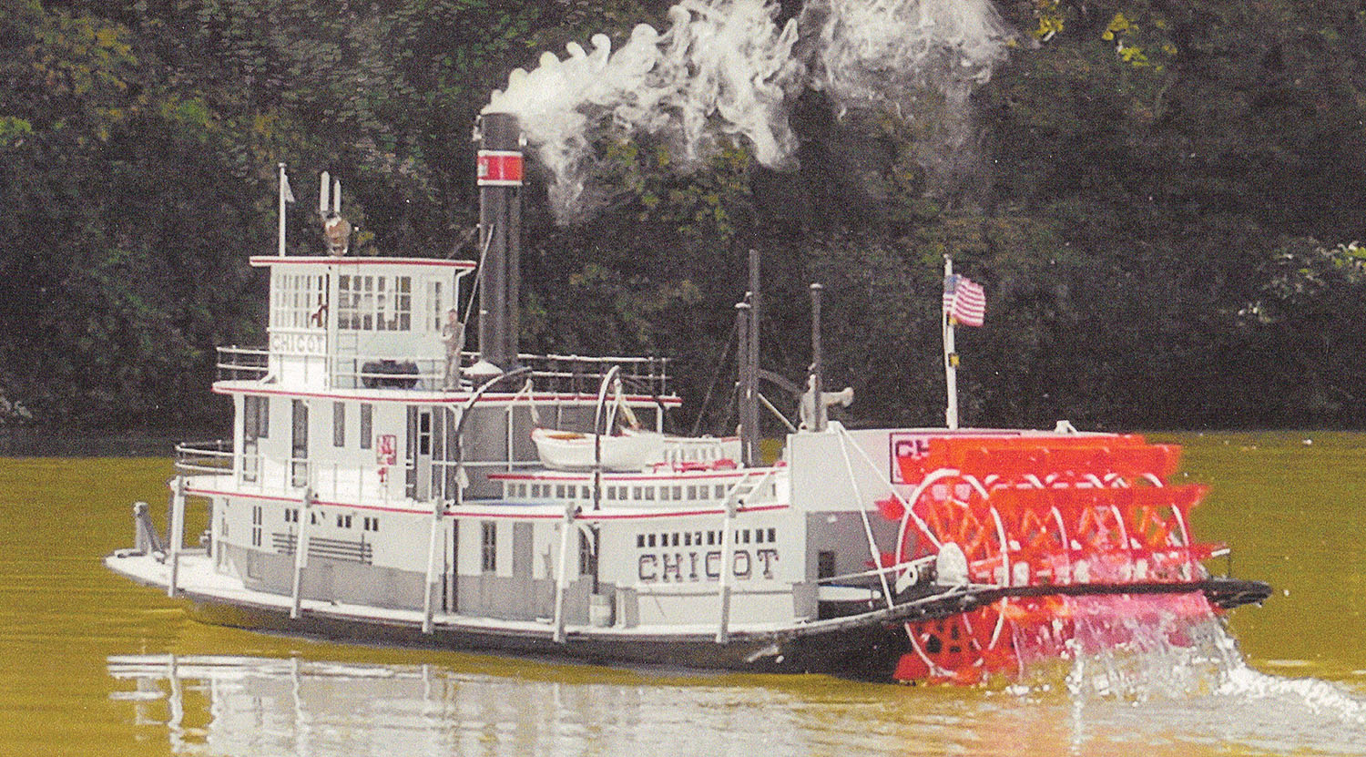 Model of the towboat Chicot, built by John Fryant.