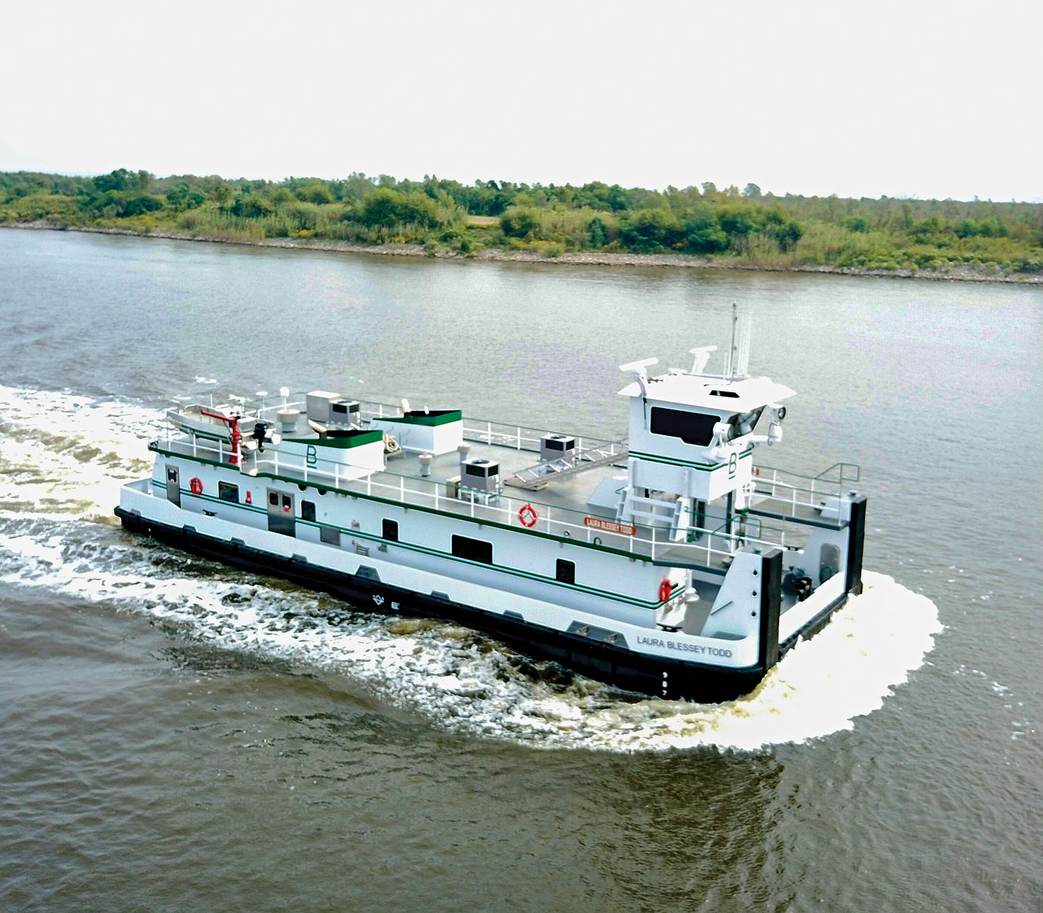 The 2,800 hp. Laura Blessey Todd is the latest in Vessel Repair’s Pacesetter line of towboats. (Photo courtesy of Vessel Repair)