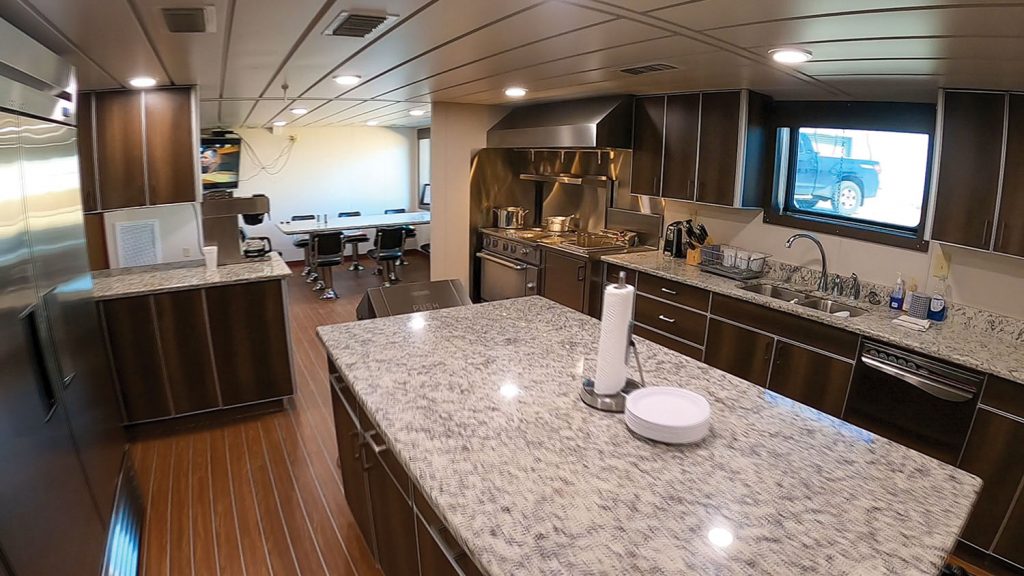 Galley of the Sally Lapeyre. (Photo courtesy of Steiner Construction Company)