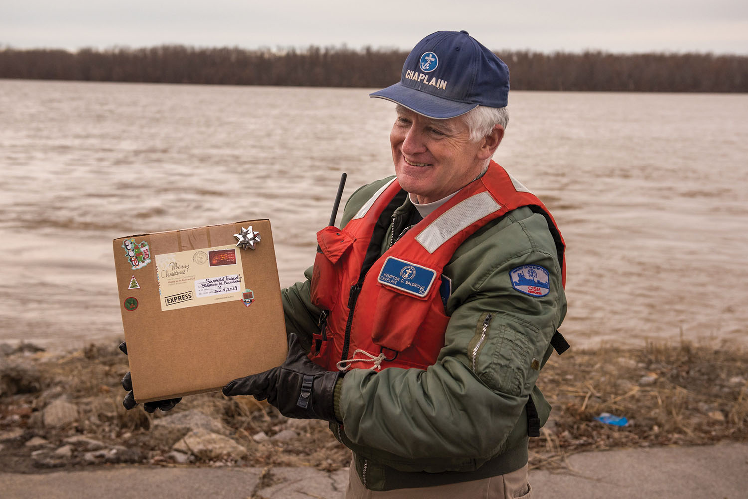 When the Rev. Kempton Baldridge retires as Seamen’s Church Institute’s senior river chaplain early next year after more than 11 years of service, friends and colleagues say his cheerfulness along with his tireless commitment to mariners and genuine concern over their wellbeing will be difficult to replace. (Photo courtesy of Seamen's Church Institute)