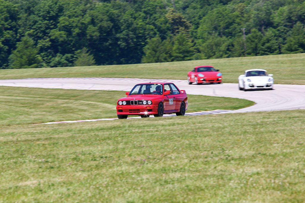 Bill Chapman racing his BMW.