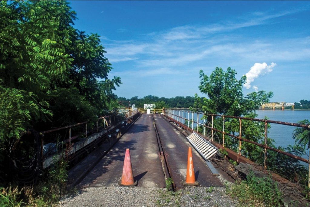 A $1.6 million Port Infrastructure Development Program grant from the U.S. Maritime Association will allow the replacement of a more than 60-year-old pier at the Tell City River Port. (Photo courtesy of Tell City River Port)