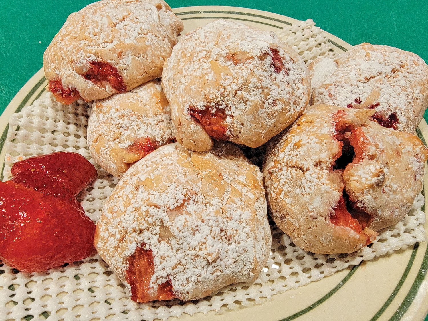 Strawberry cookies.