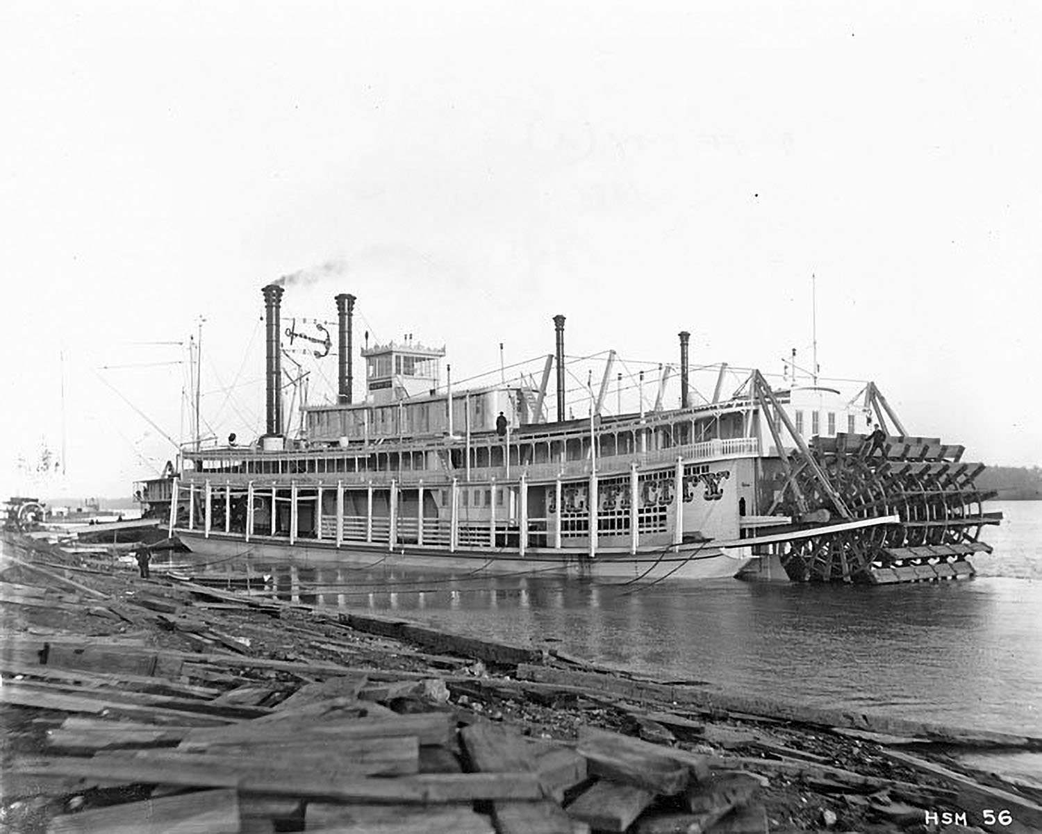 The Bluff City as a new boat at the Howard Shipyard in 1896. (Keith Norrington collection)