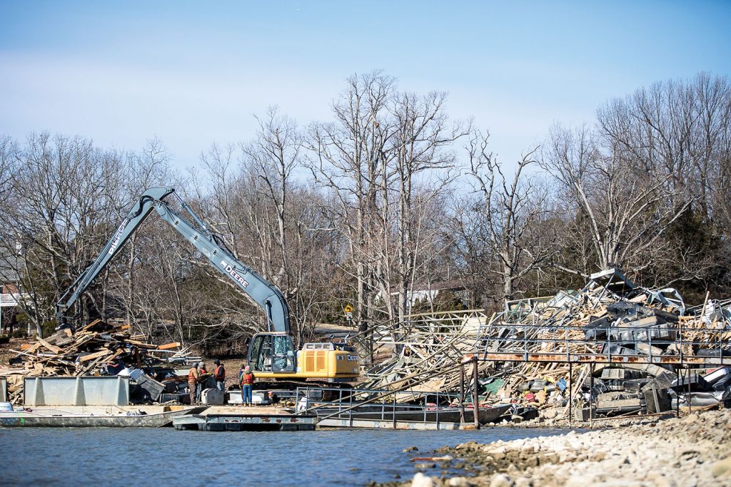 Cleanup will likely extend through at least mid-April. (Photo by Joel Quimby)