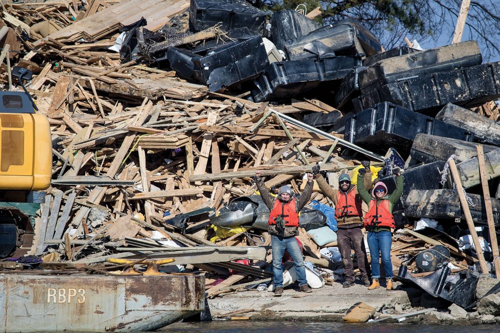 LL&W crews removed 1.2 million pounds in the first eight weeks of the project. (Photo by Joel Quimby)