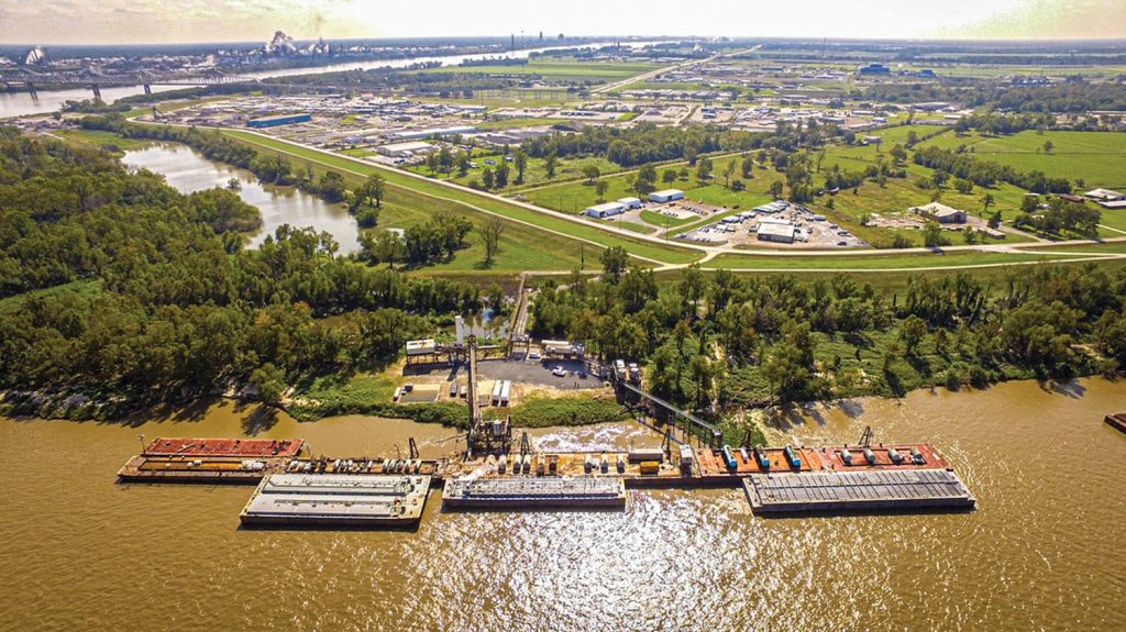 T.T. Barge Services LLC at Lower Mississippi Mile 237. (Photo courtesy of James Marine)