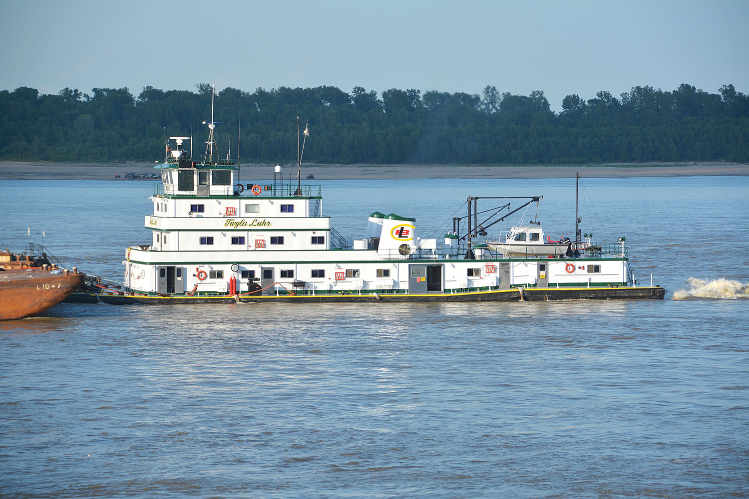 The names of the Luhr Bros. vessels, their color schemes and stack logos, as shown here on the 6,000 hp Twyla Luhr, will all remain the same, said a company spokesman. (Photo courtesy of Luhr Bros. Inc.)