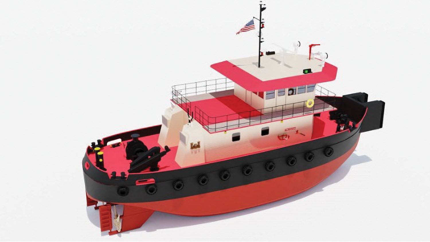 Rendering of new tug to operate on the St. Mary’s River, upper Great Lakes and Soo Harbor.