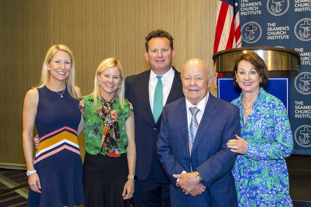 From left, Laney Watkins, Laura Todd, Clark Todd, Walter Blessey and Jane Ann Blessey. (Photo courtesy of Blessey Marine Services)