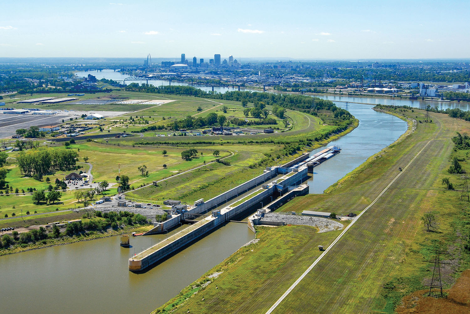 Locks 27 near St. Louis. (Photo courtesy of St. Louis Engineer District)