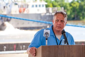 Josh Matherne, port captain for Brice Civil Constructors. (Photo by Frank McCormack)