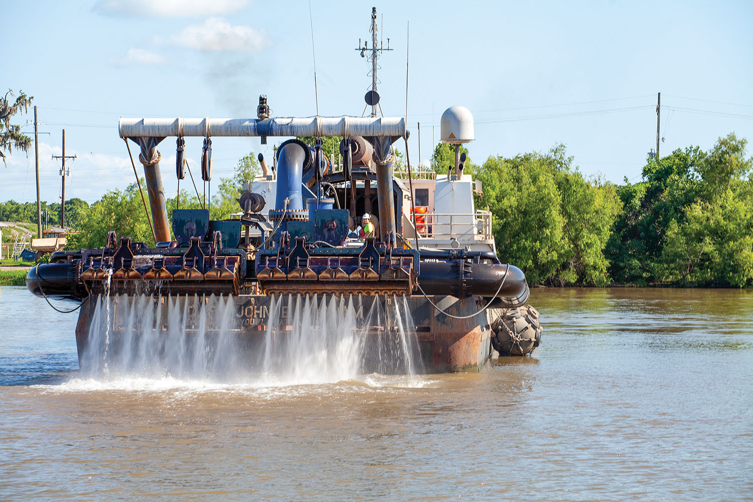 Dredge Arulaq has reopened Morgan City Port to deep-draft shipping. (Photo by Frank McCormack)