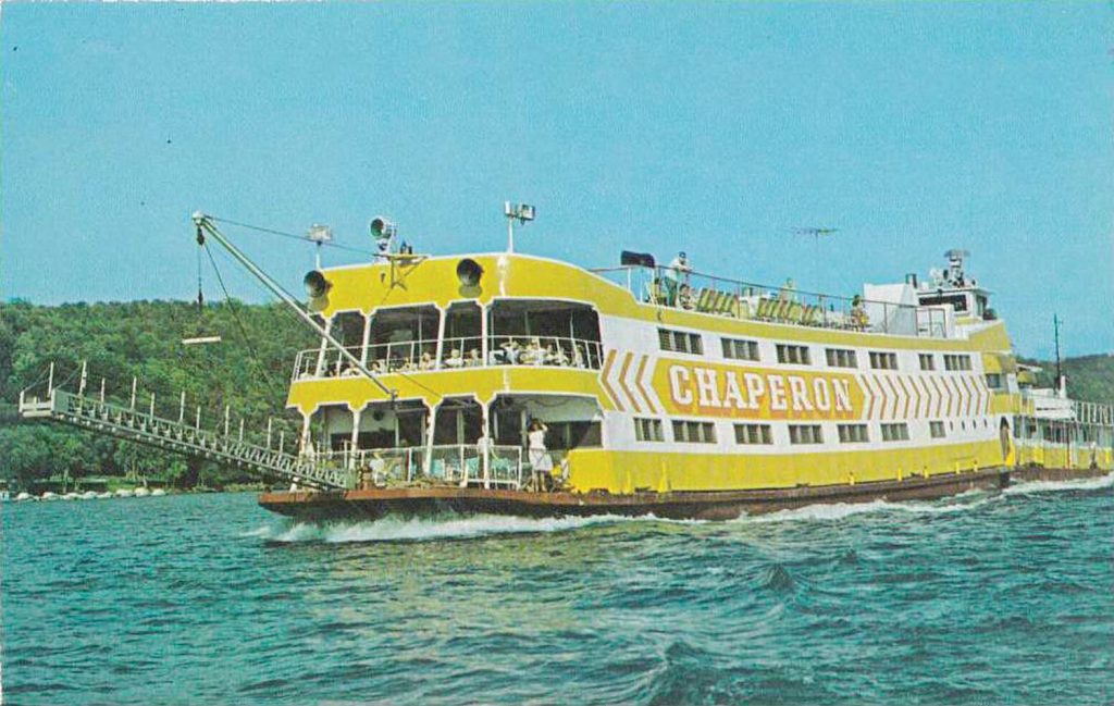 Postcard photo of the former Suter as the excursion barge Chaperon. (David Smith collection)
