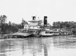 The morning after the night before: sunk at Mile 330.5 Missouri River June 22, 1951