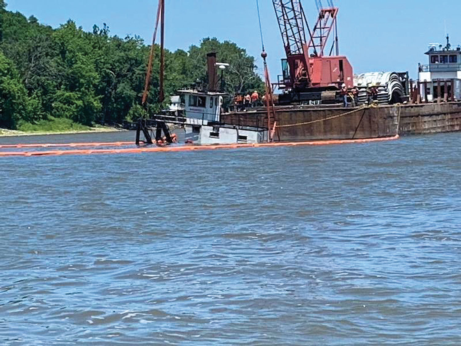 Harbor Boat Raised After Sinking In Illinois River