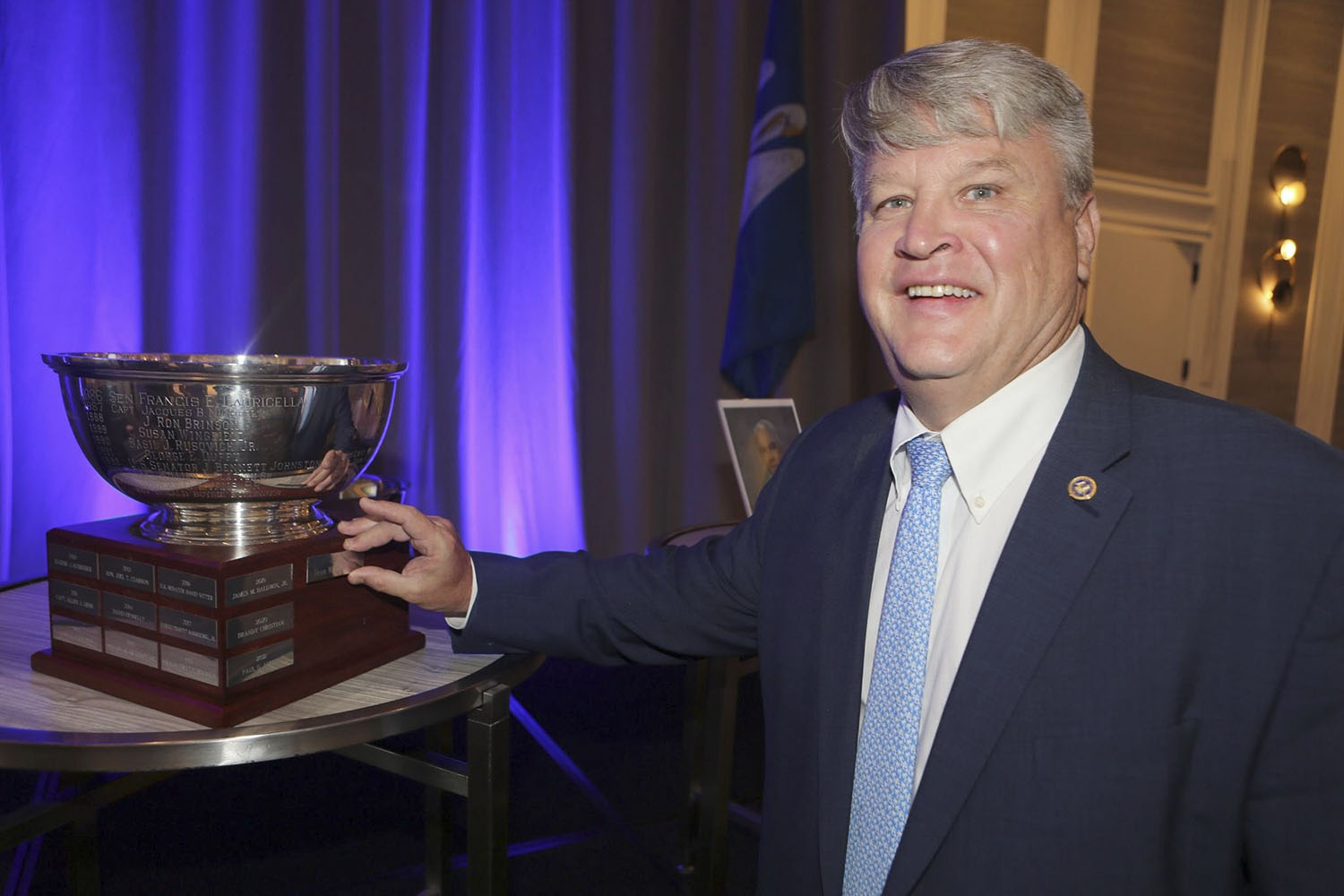 Sean Duffy with the C. Alvin Bertel Award. (Photo courtesy of Sean Duffy)