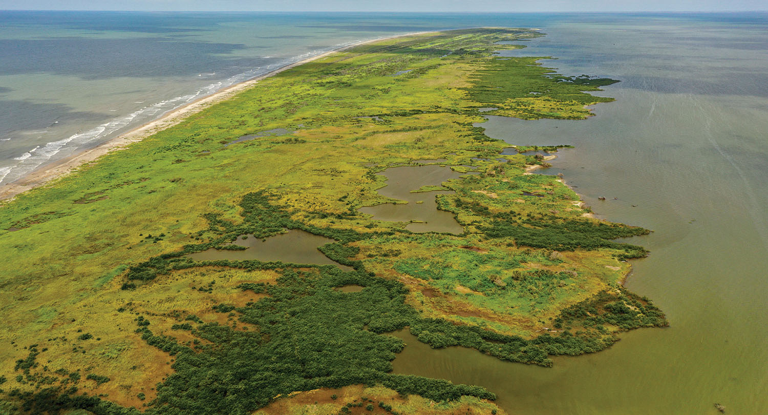 Timbalier Island, part of the Terrebonne Basin Barrier Island and Beach Nourishment project. (Photo courtesy of Louisiana Coastal Protection and Restoration Authority)