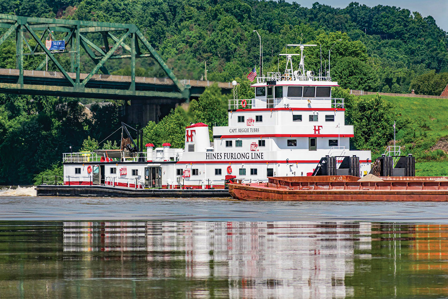 The mv. Capt. Reggie Tubbs was completely refurbished at National Maintenance & Repair of Kentucky. (Photo by Jeff Cumptan)